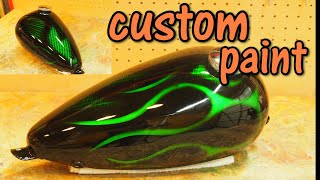 【Custom Paint】Painted the narrow Mustang tank to Black&candy green!