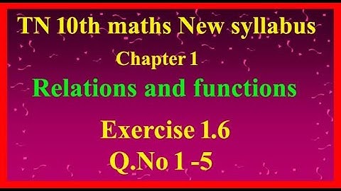 TN 10th Maths new syllabus problems exercise 1.6 Qno 1-5