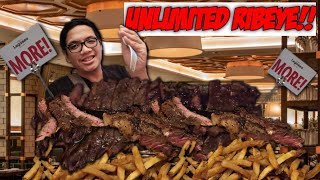 $49 Gets You Unlimited Rib Eye Steak in Legasea in NYC!!! #ribeye #viral