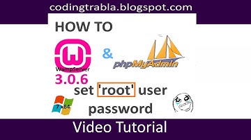 WampServer 3.0.6: howto set / change phpMyAdmin root user password byAO