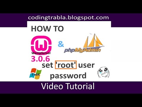 WampServer 3.0.6: howto set / change phpMyAdmin root user password byAO