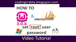 WampServer 3.0.6: howto set / change phpMyAdmin root user password byAO