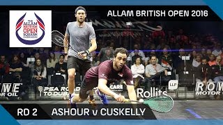 Squash: Ashour v Cuskelly - Allam British Open 2016 - Men's Rd 2 Highlights