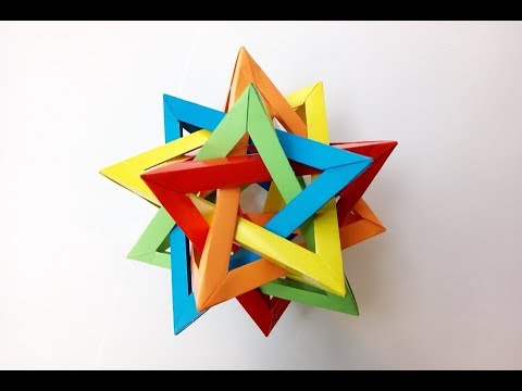 🤦‍♂️Пять тетраэдров оригами (Thomas Hull), Five Origami tetrahedrons