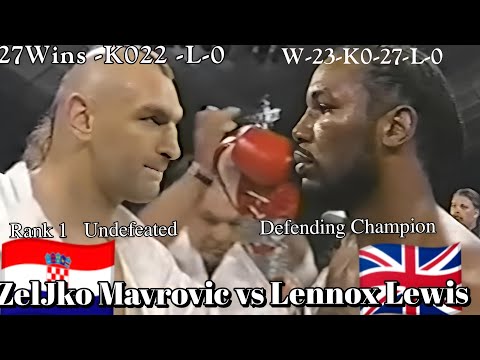 Confident the Undefeated? Zeljko Mavrovic (Croatia) vs Lennox Lewis (UK) Heavyweight Championship 