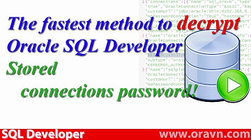[en] SQL Developer- How to decrypt stored connections passwords in Oracle SQL Developer?