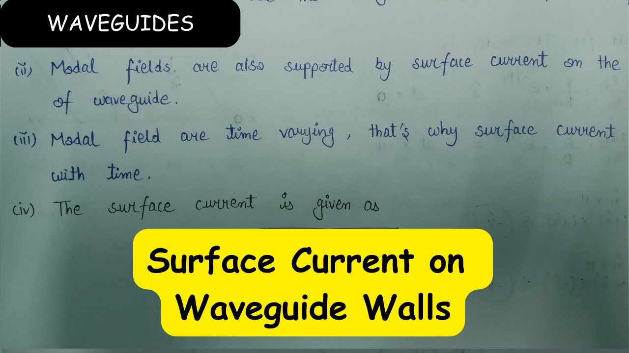 Surface Current on Waveguide Walls - YouTube