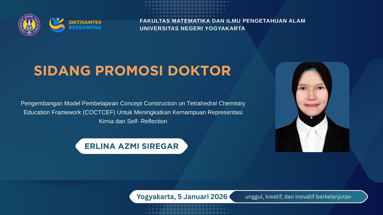 Sidang Promosi Doktor Erlina Azmi Siregar S3 P. Kimia 2026
