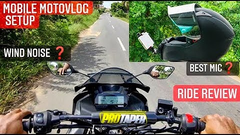 Mobile Motovlogging set-up |Ride review |How to reduce Wind noise | Best Mic for Motovlogging |Tamil