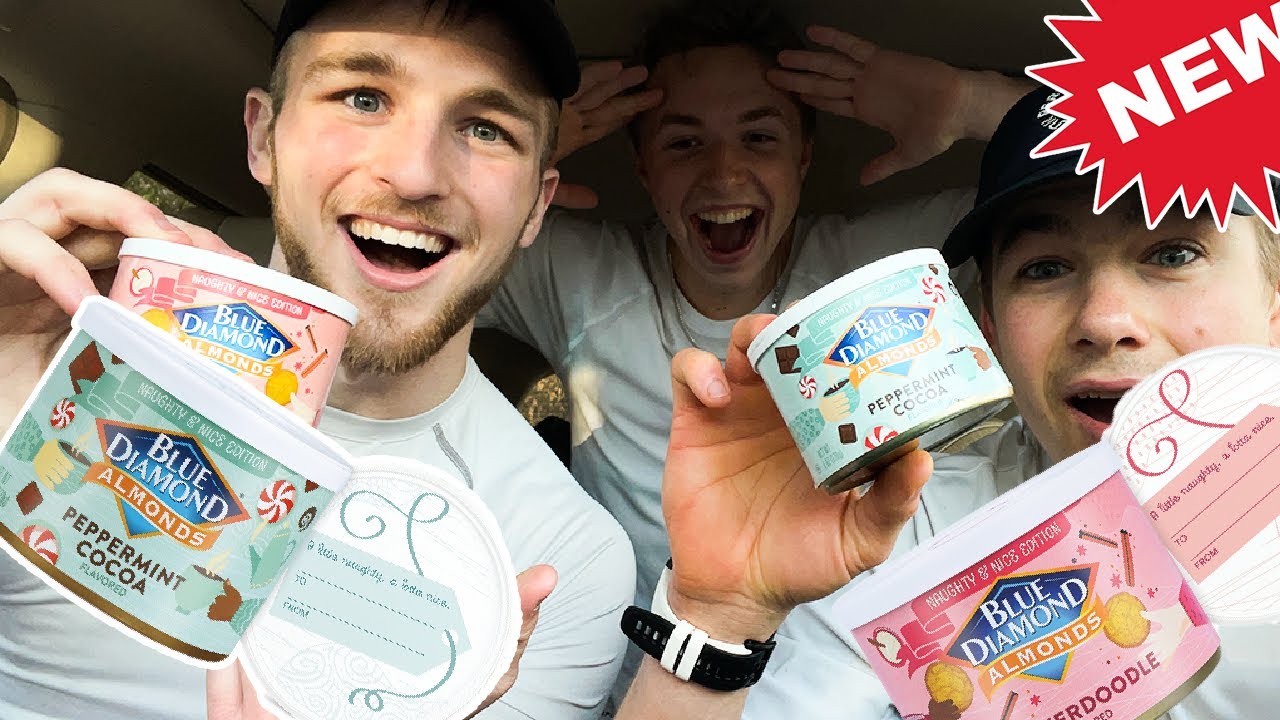 NAUGHTY & NICE ALMONDS! From Blue Diamond! Peppermint Cocoa