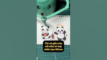 Thi vẽ tranh với siêu trí tuệ nhân tạo #60: Vẽ gấu trúc CHÚC MỪNG NĂM MỚI cả nhà #painting #vetranh