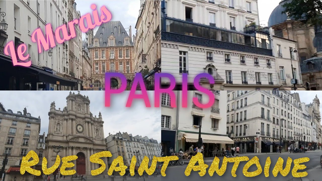 VLOG PARIS LE MARAIS balade la rue SAINT ANTOINE PARIS 75004 . walking