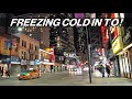 Downtown Toronto FREEZING Cold Friday Night Walk (Jan 7, 2022)