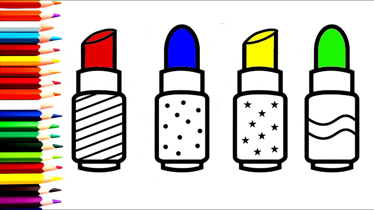 Drawing a lipstick Easy lipstick Drawing how to draw lipstick