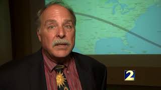 Glenn Burns and David Dundee track the path of the Total Solar Eclipse