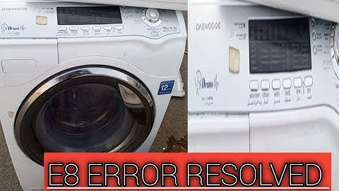 E8  Error automatic washing machine how to resolve