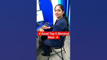 Excel Top 5 Shortcut Keys 🔥😲 #viral #excel #exceltips #computer