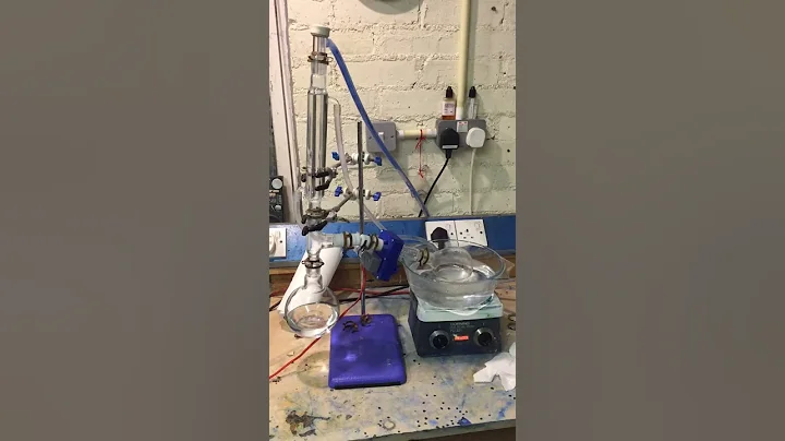 DIY rotovap in use