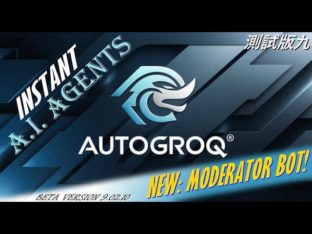 AutoGroq™ beta v9.02.10 : Introducing MODERATOR BOT! #Groq #Autogen #CrewAI #AI #agents class=