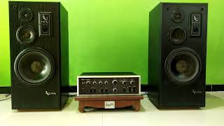 AC DC test audio infinity SM-112 speaker vintage 10 inc.with sansui AU-7500 rock and rock