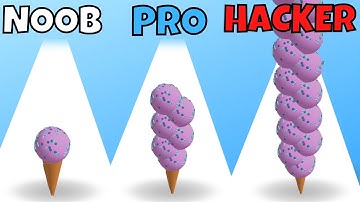 NOOB vs PRO vs HACKER in Ice Cream Rush