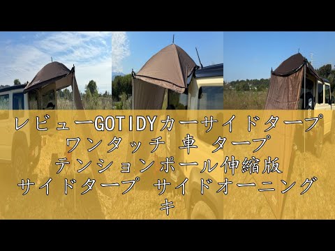 レビューGOTIDYカーサイドタープ ワンタッチ 車 タープ テンション