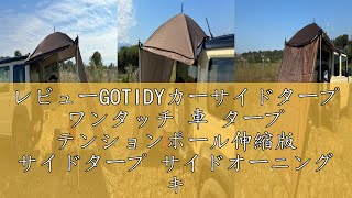 レビューGOTIDYカーサイドタープ ワンタッチ 車 タープ テンション