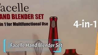 Facelle 4-in-1 Hand Blender Set, Blend, Chop, Mix, Whisk— starring Sofi