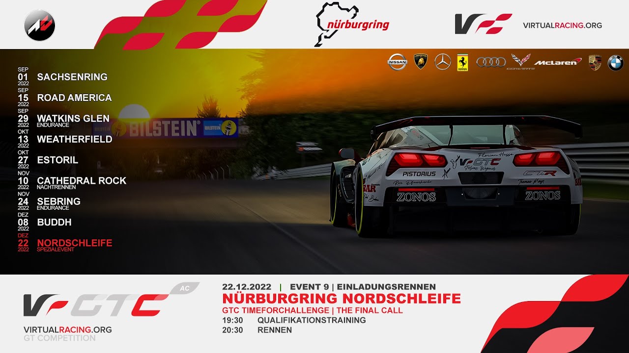 1ª Etapa - Formula Gran Turismo Championship - Campeonato Semanal Livre -  Assetto Corsa PC - Liga CVB