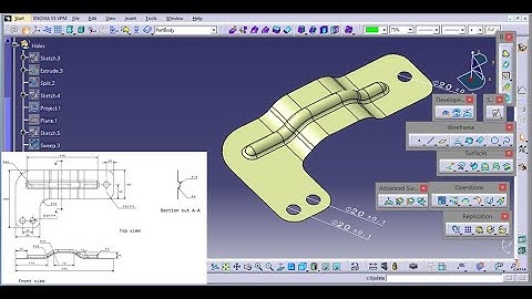 Design L Shape Bracket Using CATIA V5 Sketcher, Generative shape Design(Surfacing), Geometrical Set.