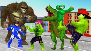 Giant Kong vs T Rex - Heroes NickHulk vs Tani Iron vs Rescue Miss T's Son and Jumbo Josh Zombie screenshot 4