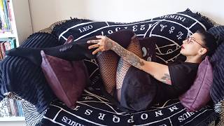 Marine Prueba Las Medias Negras Con Diseños By Tienda Mora