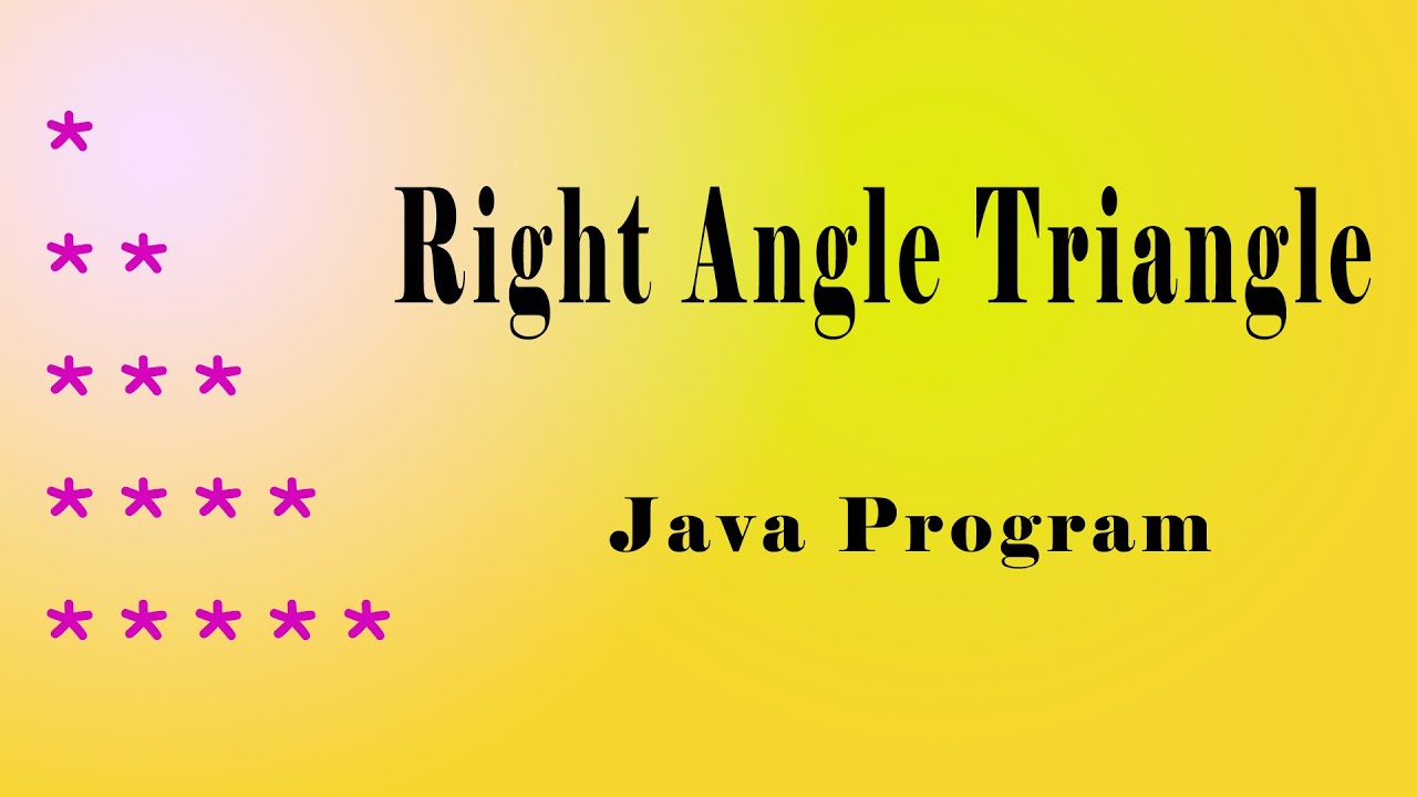 Right Angle Triangle Star Pattern - YouTube