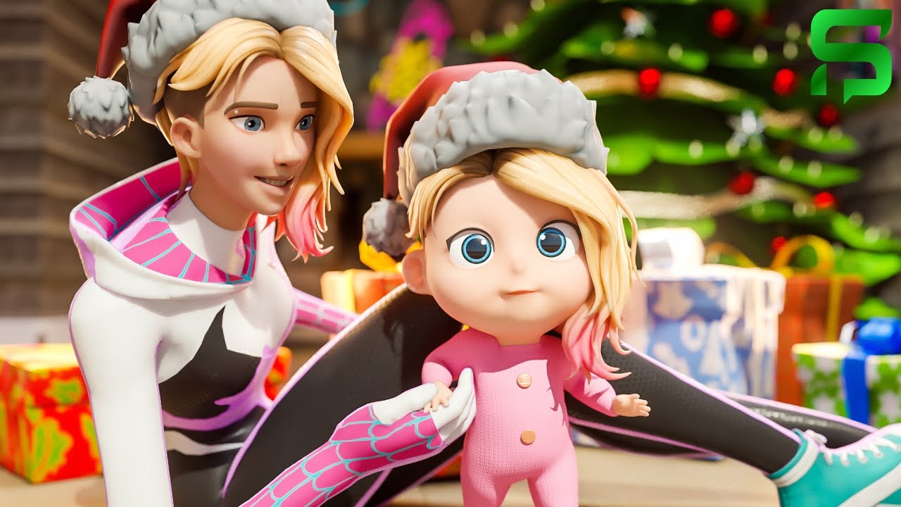 Spider-Gwen ADOPTS for Christmas.. Fortnite Short Film