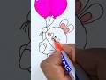 How to Draw Cute Bunny with Balloons | Easy Step-by-Step Drawing for Kids