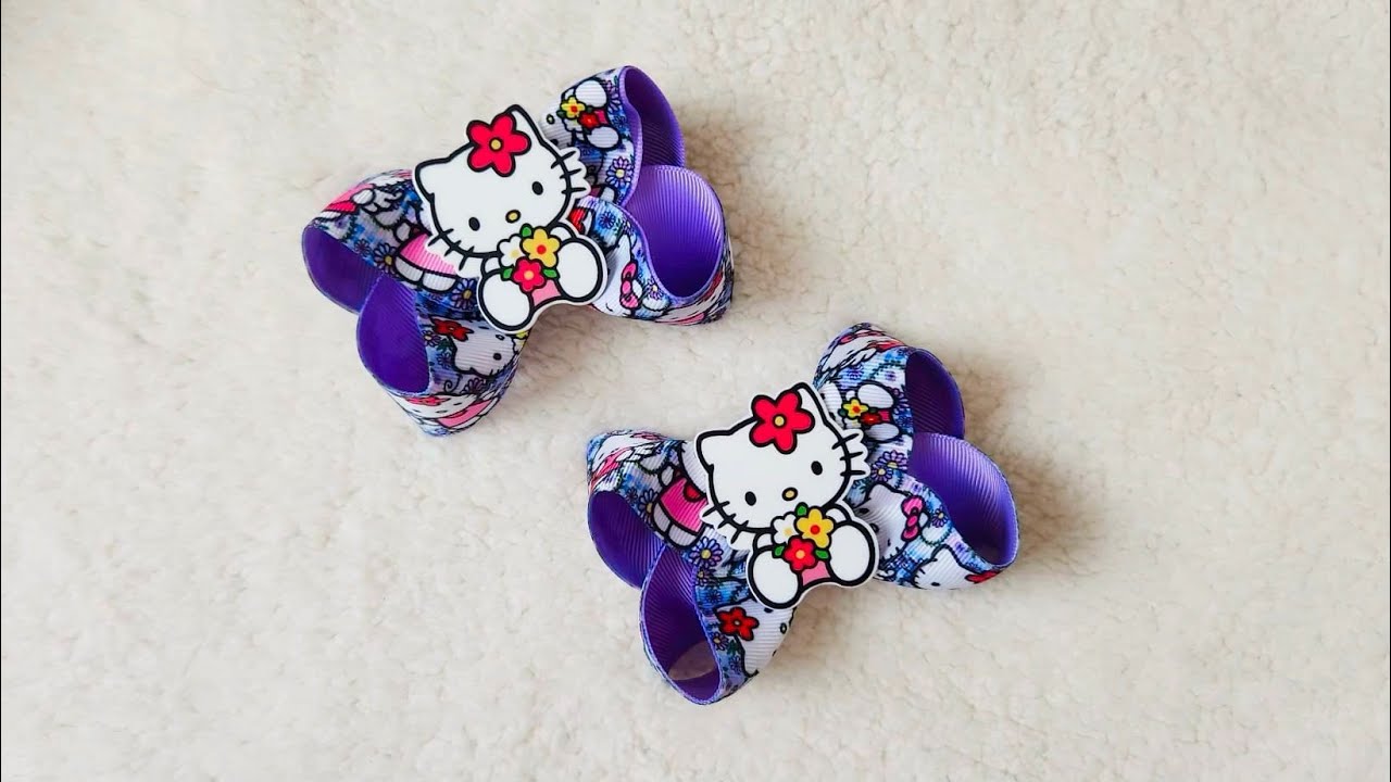 Moño boutique con liston de 4cm/Moños pequeños/Lazos para el cabello/Como hacer moños para niñas/Bow