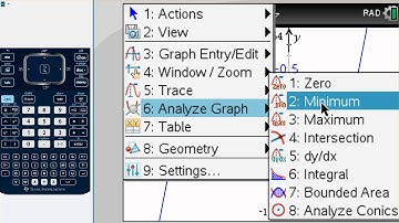TI-Nspire-Using the Analyze Graph Option to Find Intercepts, Bounds and Intersections