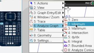 TI-Nspire-Using the Analyze Graph Option to Find Intercepts, Bounds and Intersections