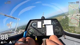 Basic gliding course. Last (fifth) solo flight (with telemetry). EPBC.