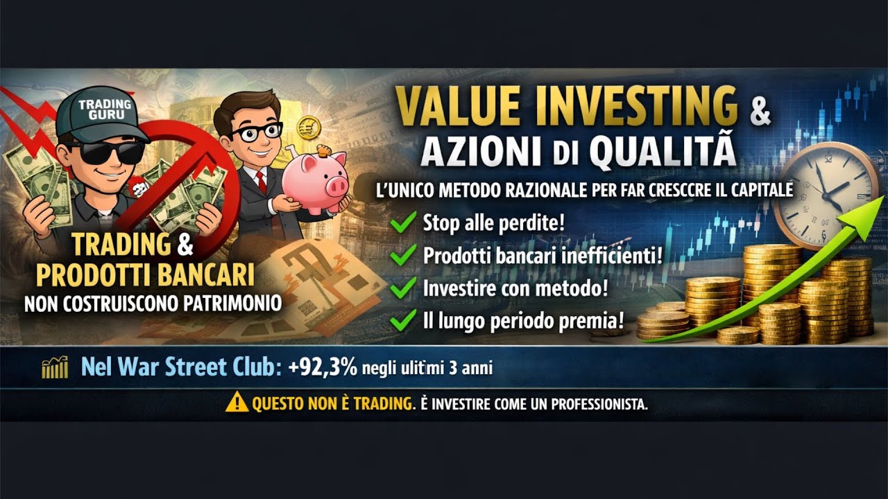 Value Investing: perché il Trading NON funziona e le Azioni di Qualità sì