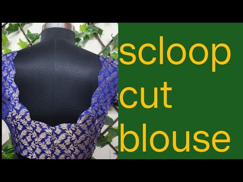 scloop cut blouse cutting and stitching - YouTube