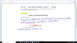 STA 113 Basic Stats   Video 1
