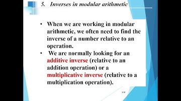 Additive and Multiplicative Inverse - Cryptography and Network Security