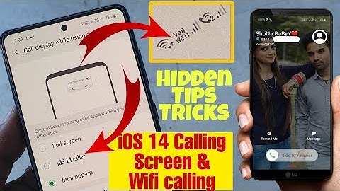 Calling tips & Tricks || WiFi calling & iOS14 calling screen Hidden setting every smartphone