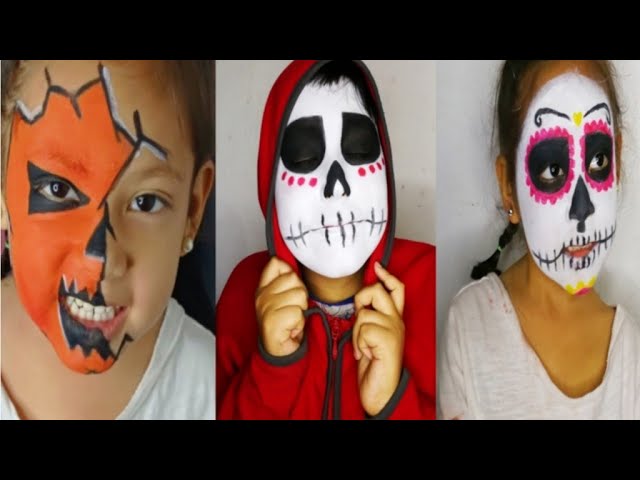 Maquillajes de Halloween para niños II Caritas pintadas II Halloween for  kids 2020 - YouTube
