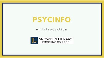 An Introduction to PsycINFO
