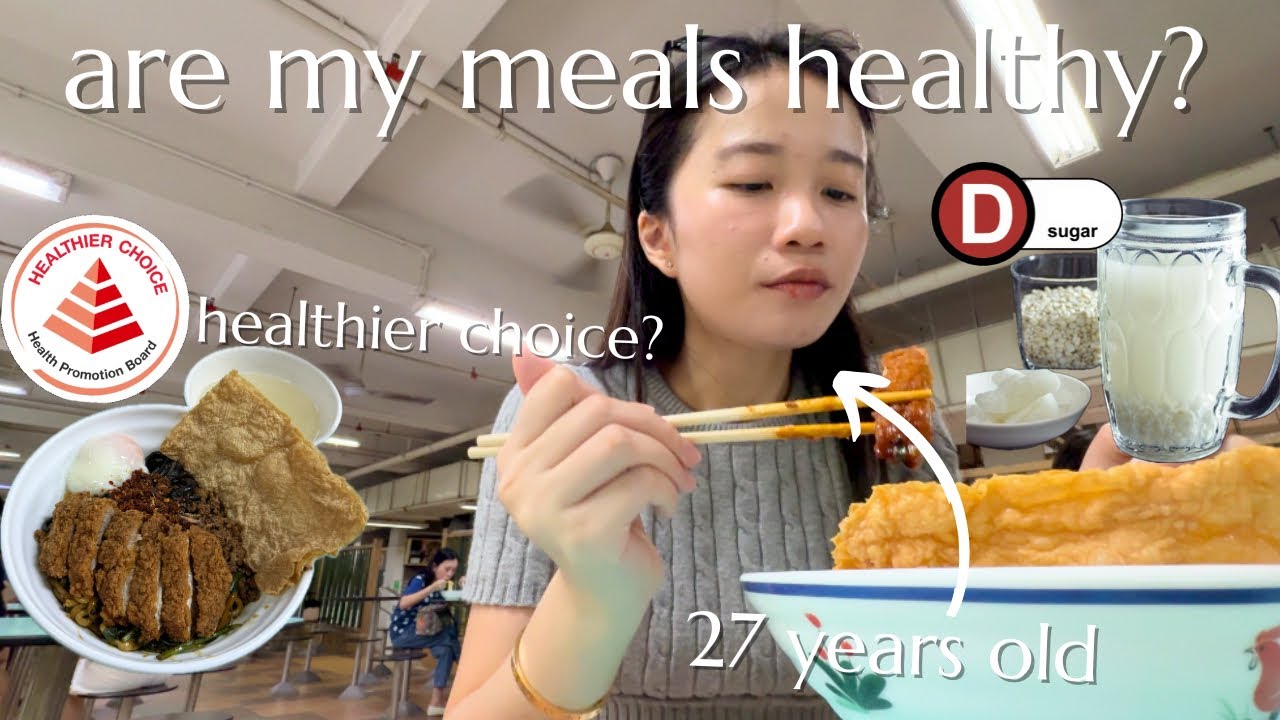 WHAT ARE some HEALTHY hawker food in CBD area in SINGAPORE! *affordable corporate worker 陪我一起找健康食物