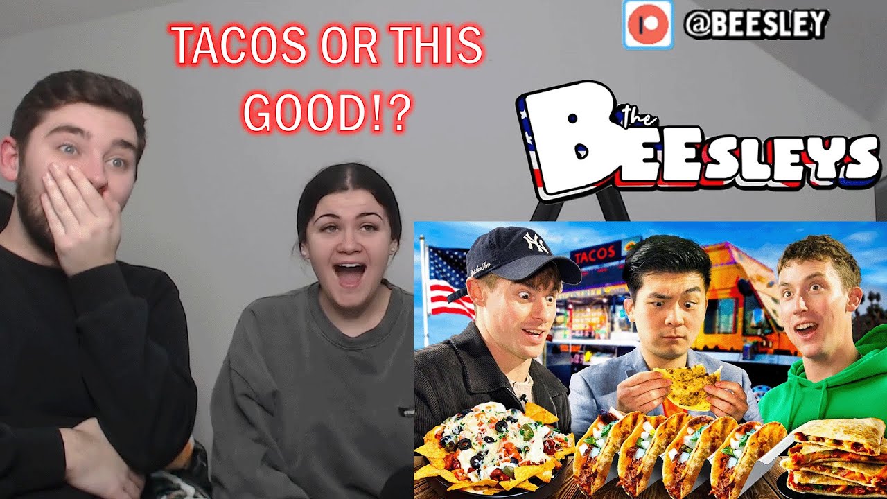 Brits try LA Street Tacos for the first time ft. Steven He (Reaction)