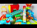 Satisfying Building Block Coaster Marbles Run Race ASMR - Marble run ASMR Duplo animals