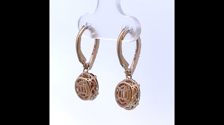Ohrhänger Gelbgold 585 2 Citrin Edelsteine 90 Diamanten